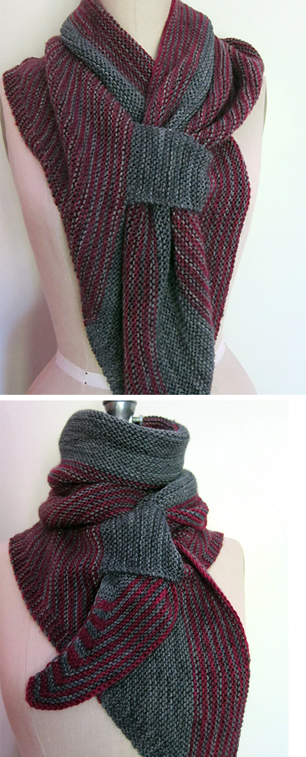 Knitting pattern for Scalene Scarf