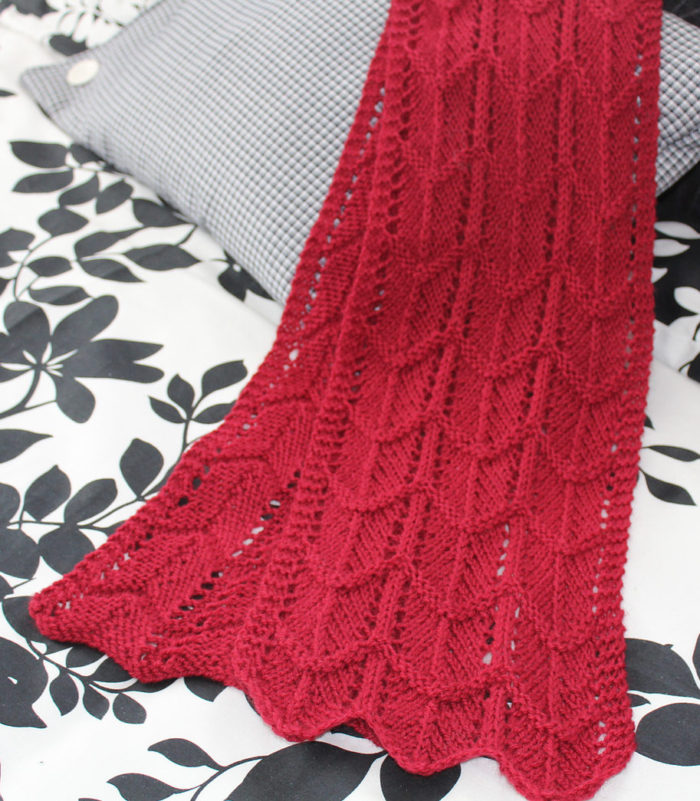 Free Knitting Pattern for Pearl-barred Scallop Scarf