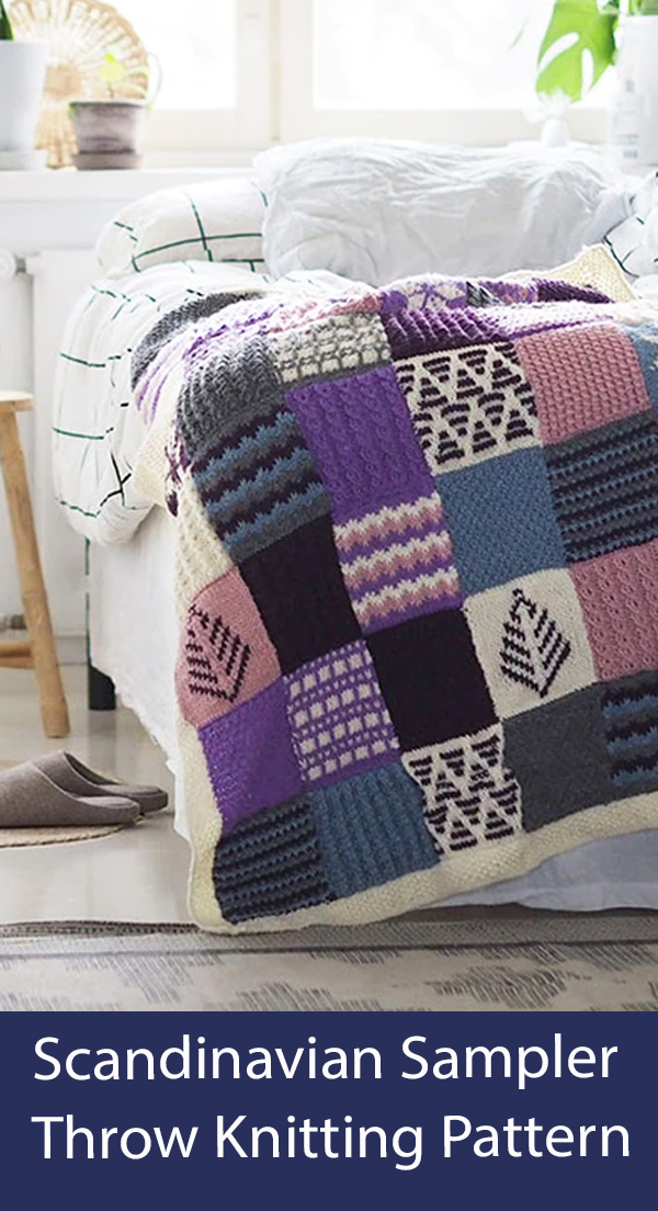 Scandinavian Sampler Blanket Knitting Pattern