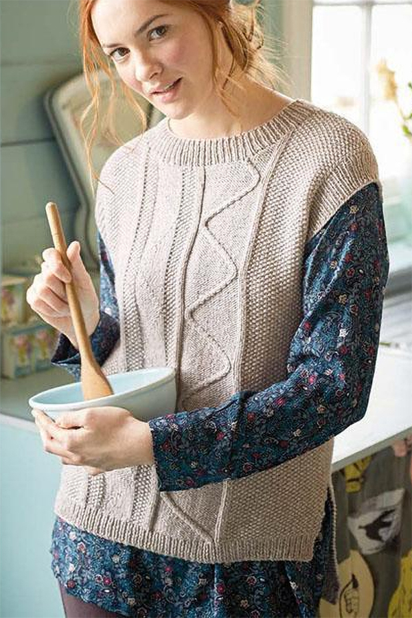 Free Knitting Pattern for Scroll Vest