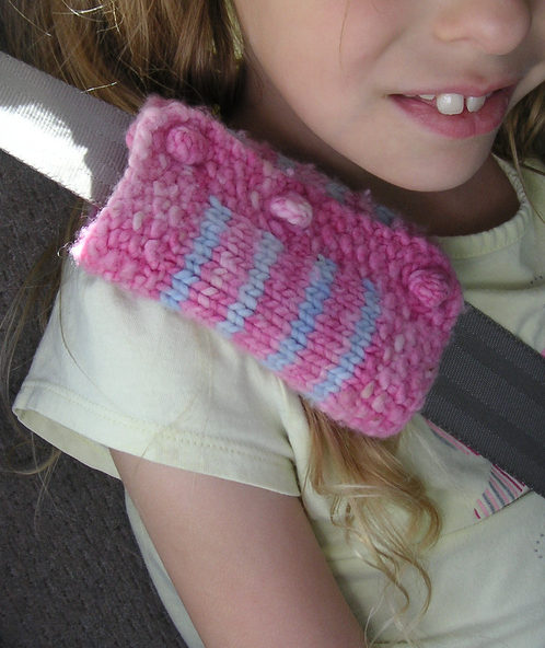 Free Knitting Pattern for Seat Belt Cozy