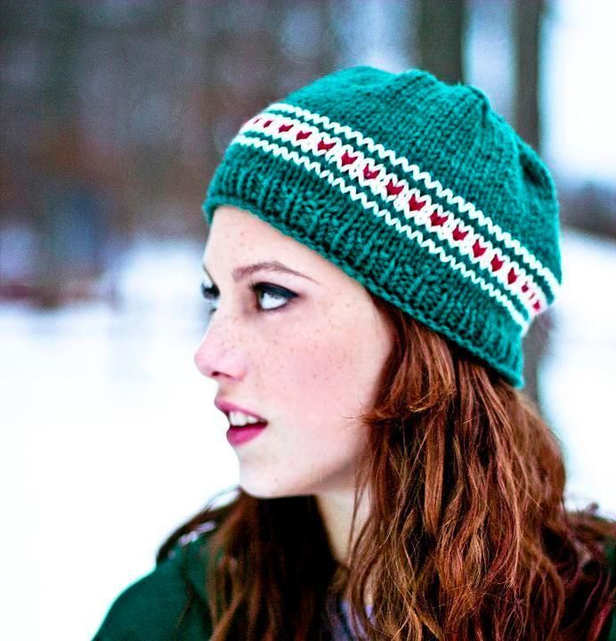 Free knitting pattern for Secret Crush hat and more beanie knitting patterns