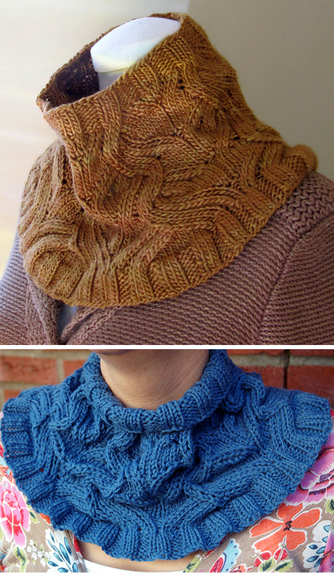 Free Knitting Pattern for Serpentine Cowl