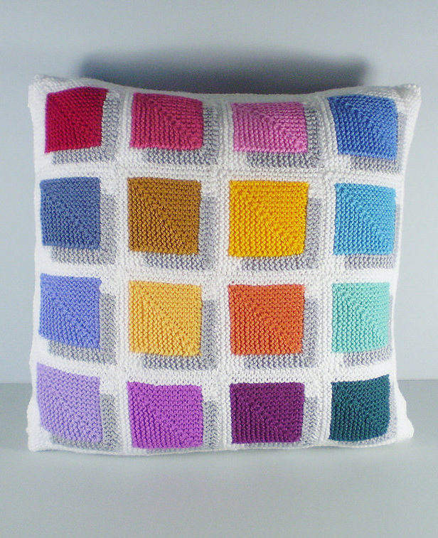 Free Knitting Pattern for Shadow Magic Pillow