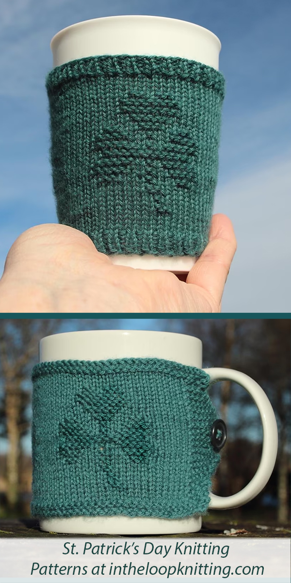 Shamrock Cup and Mug Cozy Knitting Patterns