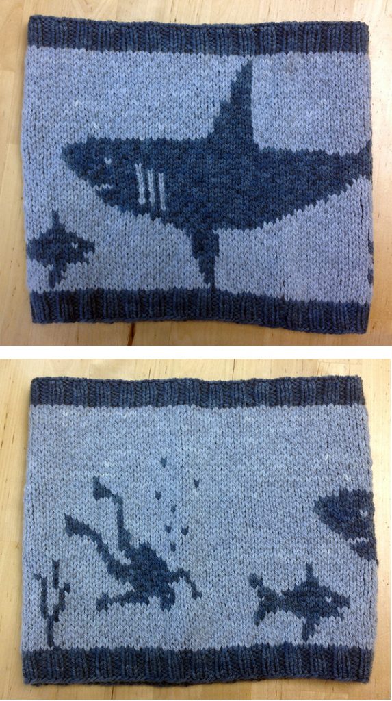 Free knitting pattern for Shark Cowl