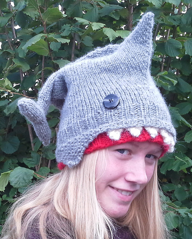 Free knitting pattern for Shark Hat