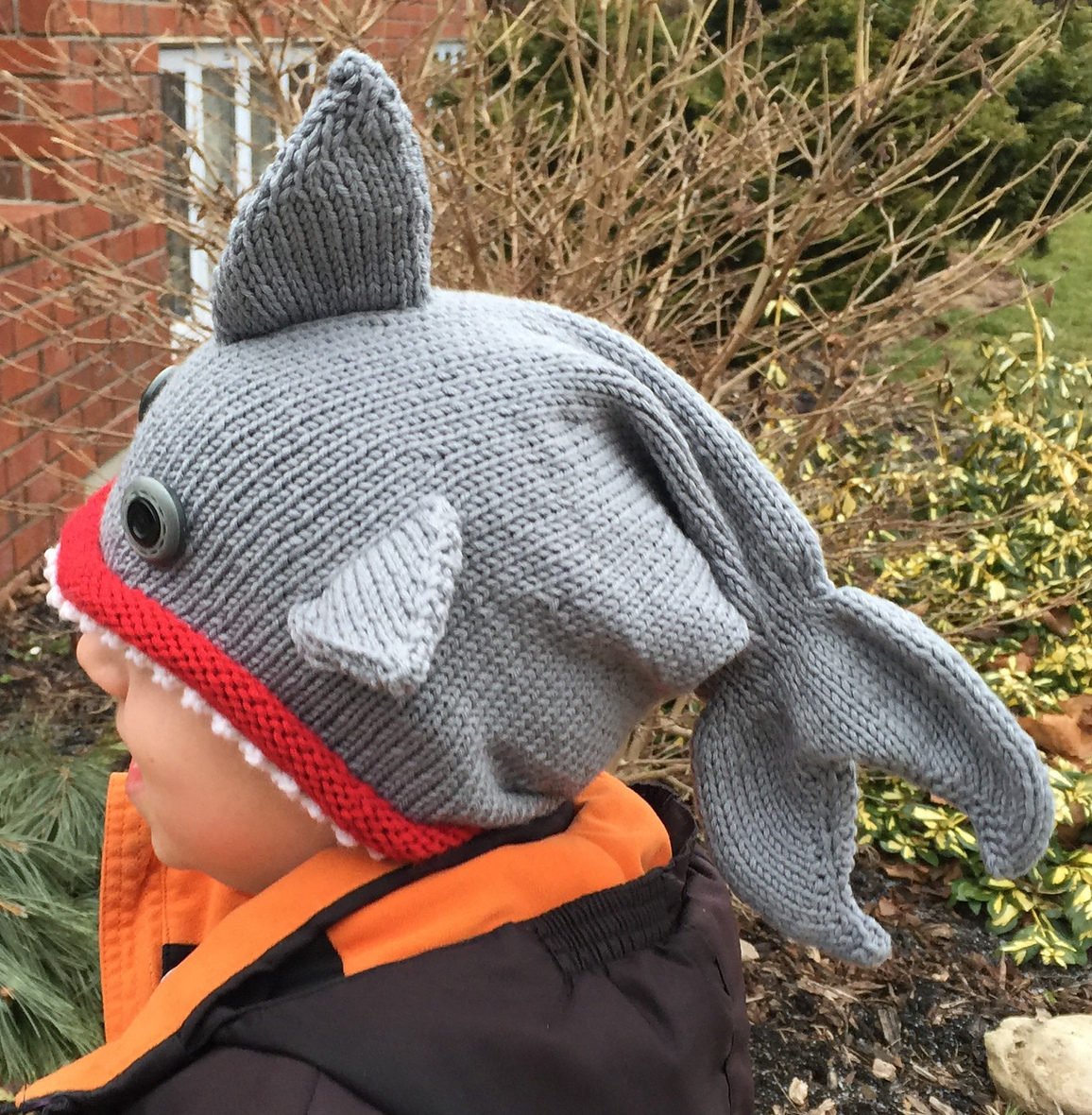 Free Knitting Pattern for Shark Hat