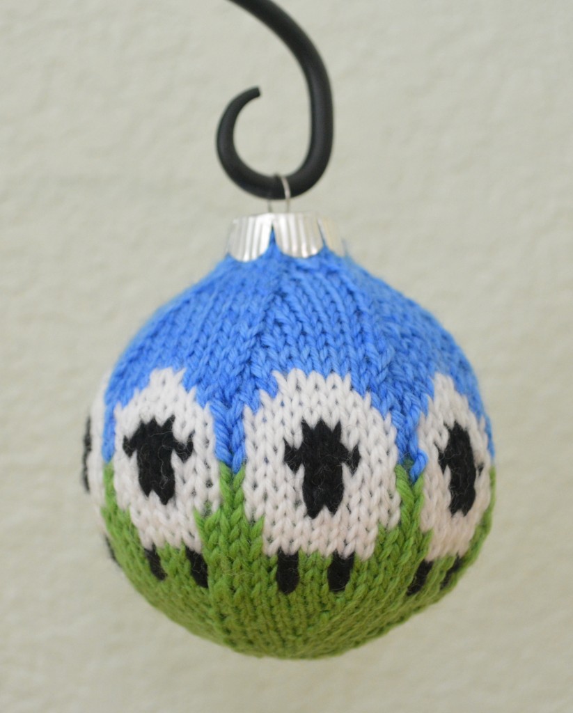 Free knitting pattern for sheep ornament ball and more sheep and lamb knitting patterns