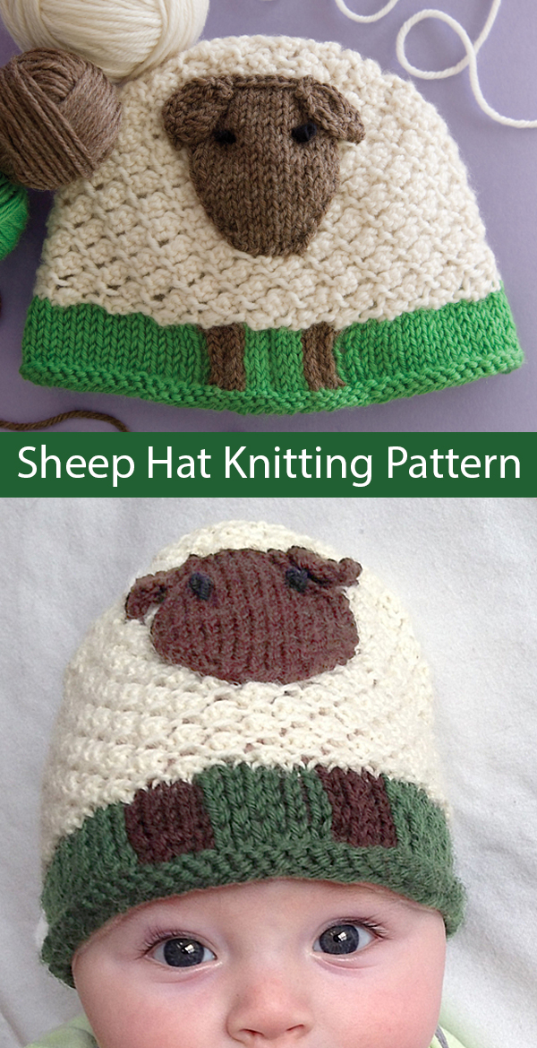 Knitting Pattern for Sheep Hat