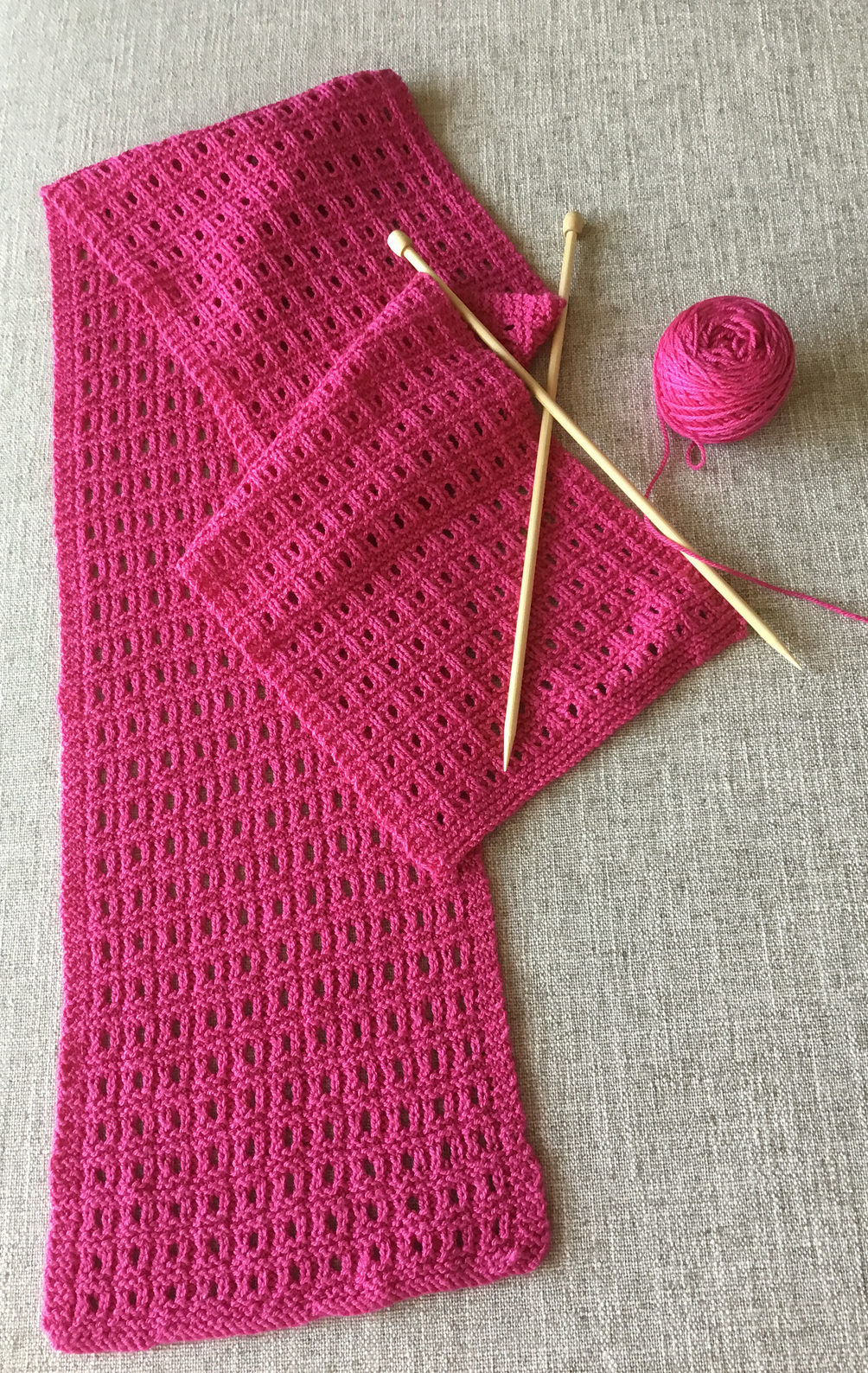 Free Knitting Pattern for Reversible Sheesha Scarf