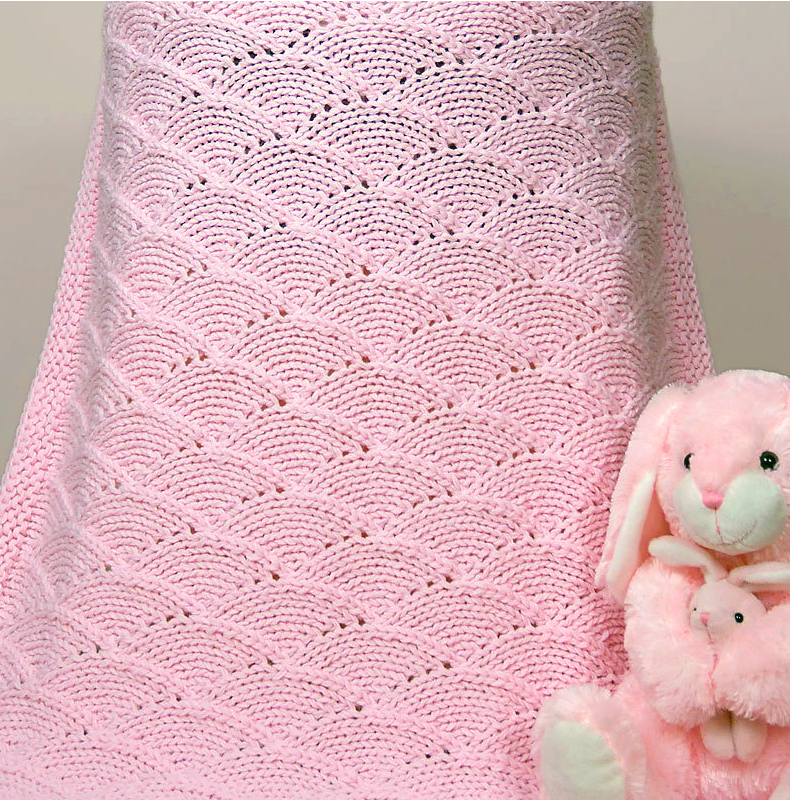 Knitting Pattern for Quick Seashells Baby Blanket