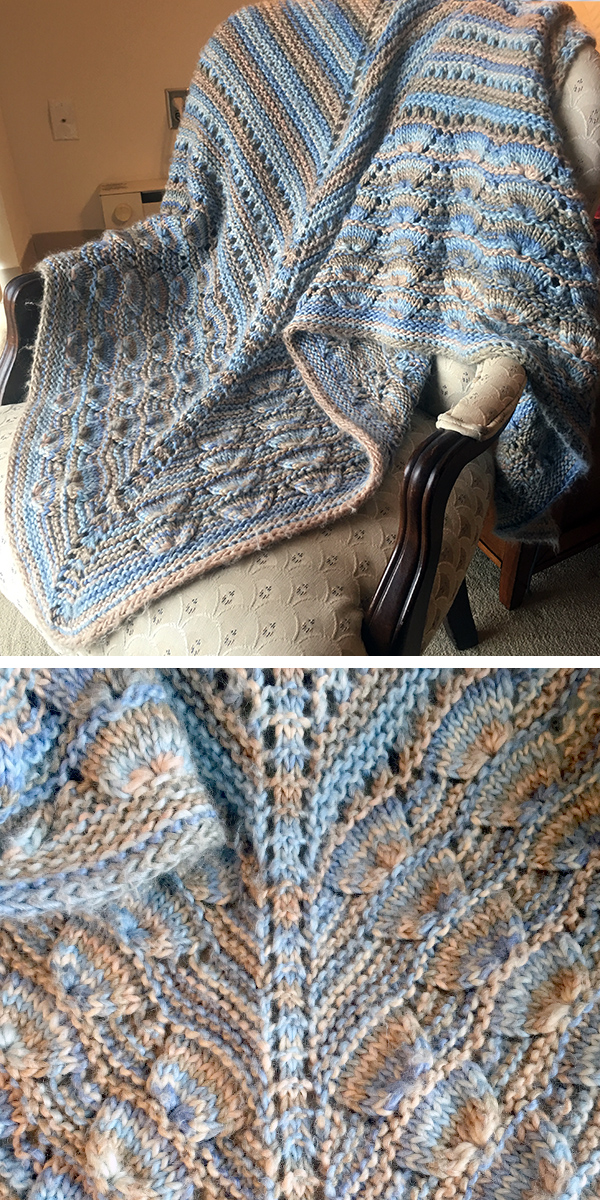 Shell Stitch Shawl Free Knitting Pattern 