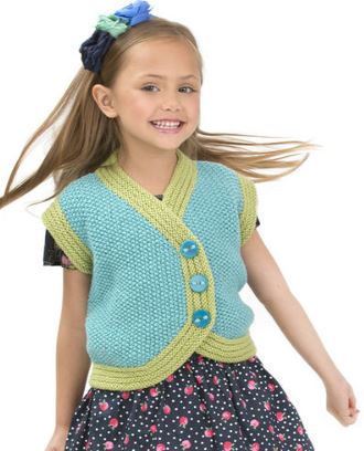 Free knitting pattern for Child's Side Buttoned Vest