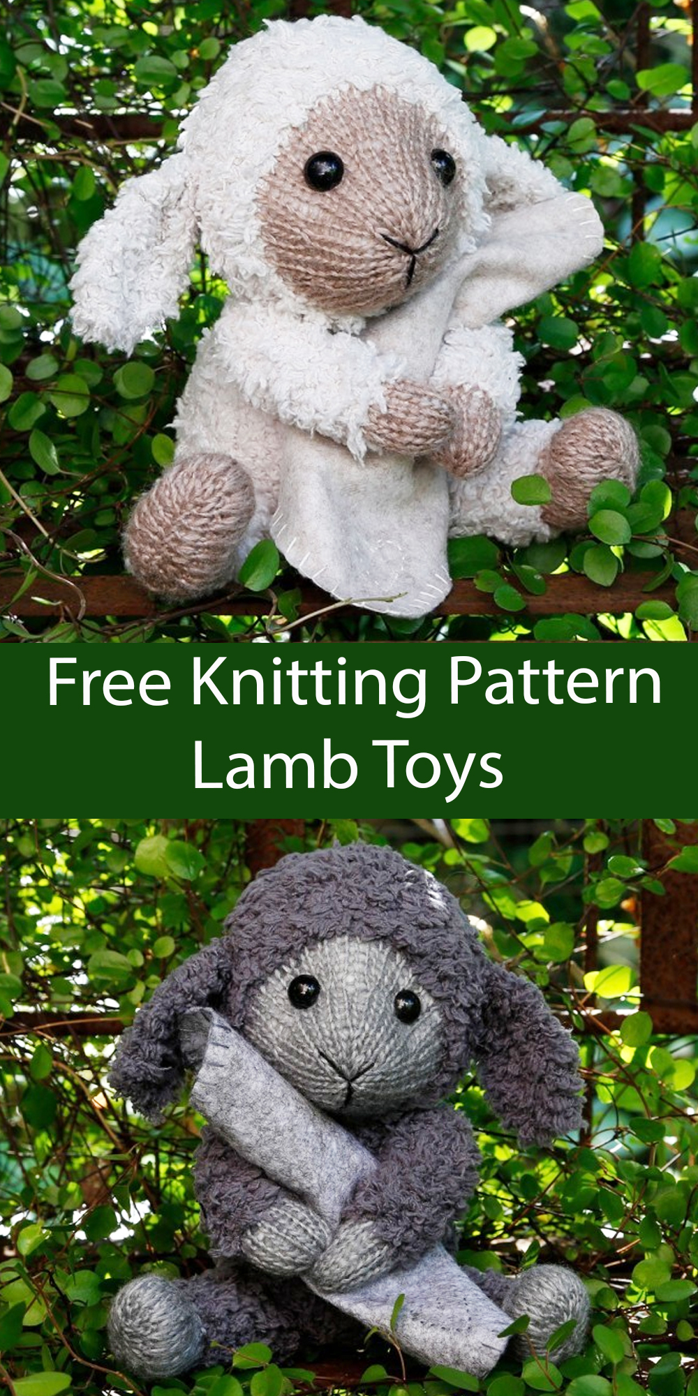Free Lamb Knitting Pattern Sille and Mulle Sheep Toy