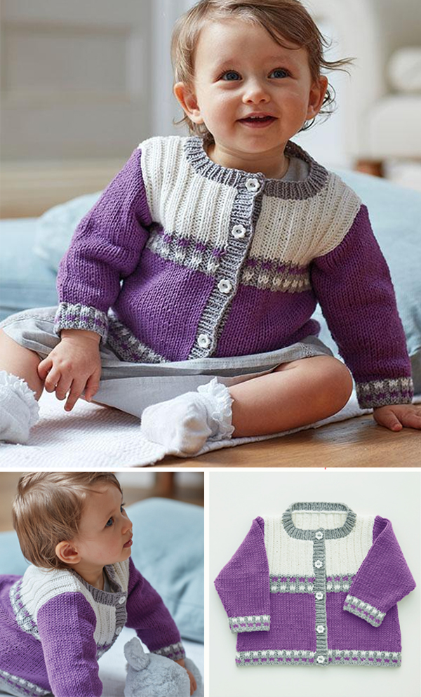 Knitting Pattern for Snuggly Baby Cardigan