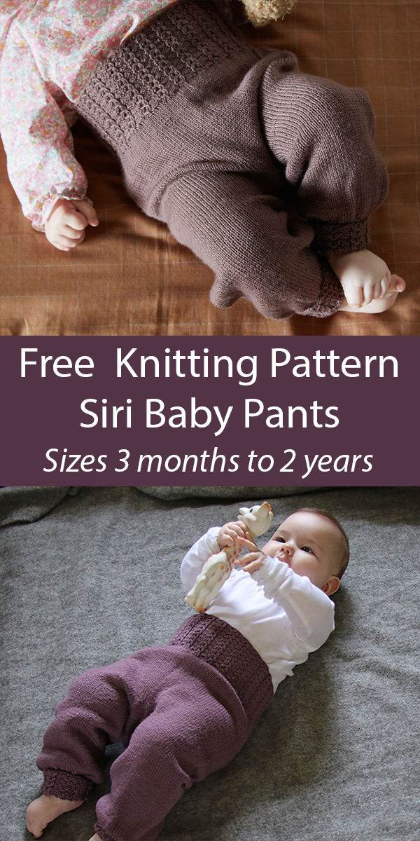 Free Baby Pants Knitting Pattern Siri