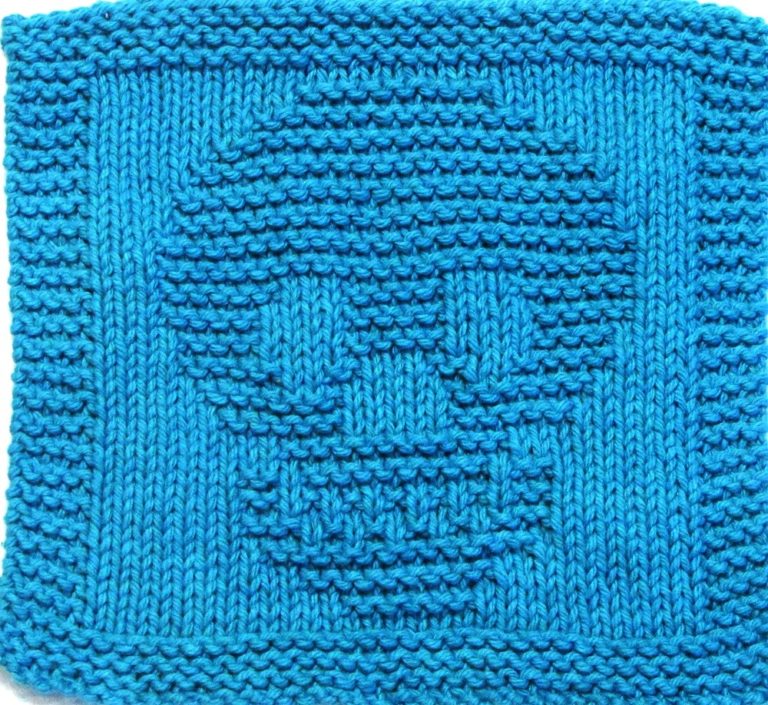 Knitting Pattern for Skull Wash Cloth