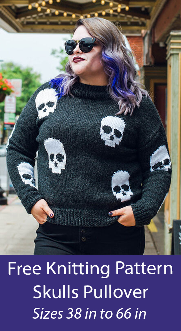 Free Knitting Pattern Skulls Sweater