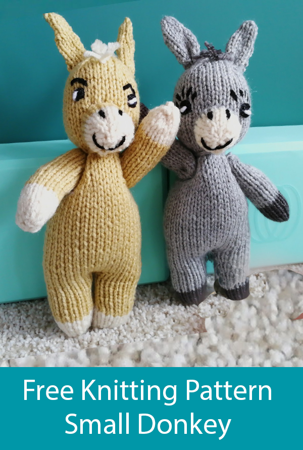 Free Knitting Pattern for Small Donkey Toy