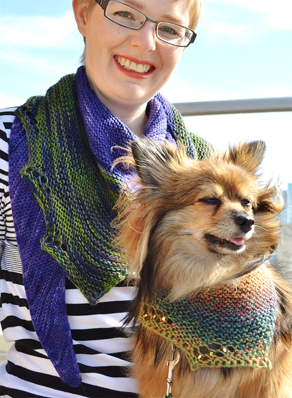 Free Knitting Pattern for Matching Shawls for You and Your Pet