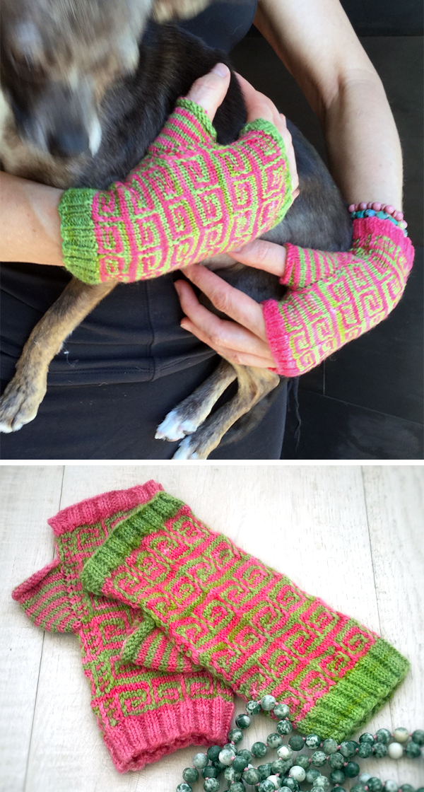 Free Knitting Pattern for Smitten and Bitten Mitts