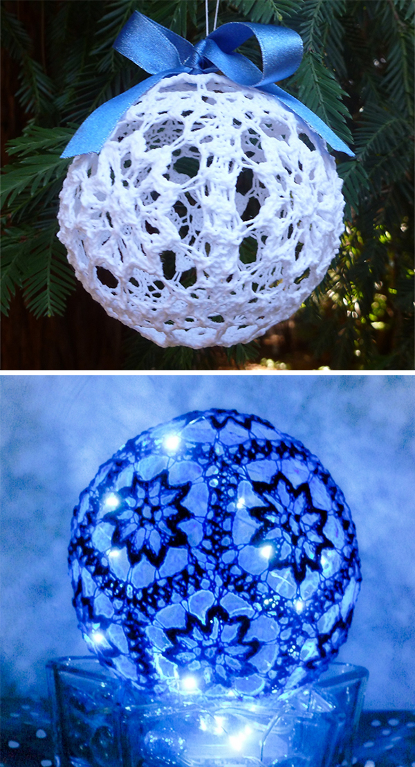 Free Knitting Pattern for Snowballicious Ornament