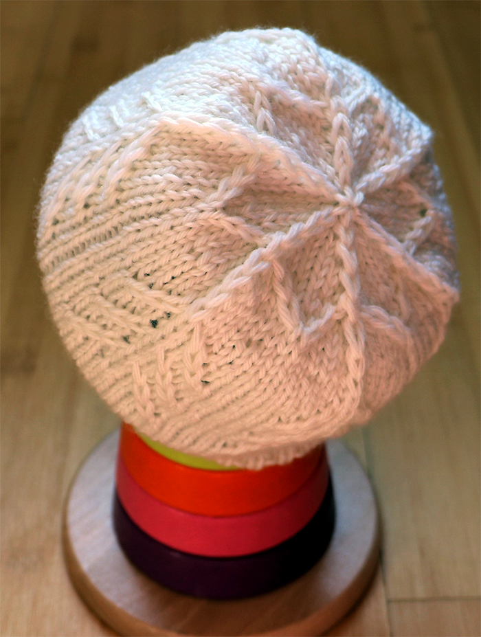 Free Knitting Pattern for Snowflake Baby Hat