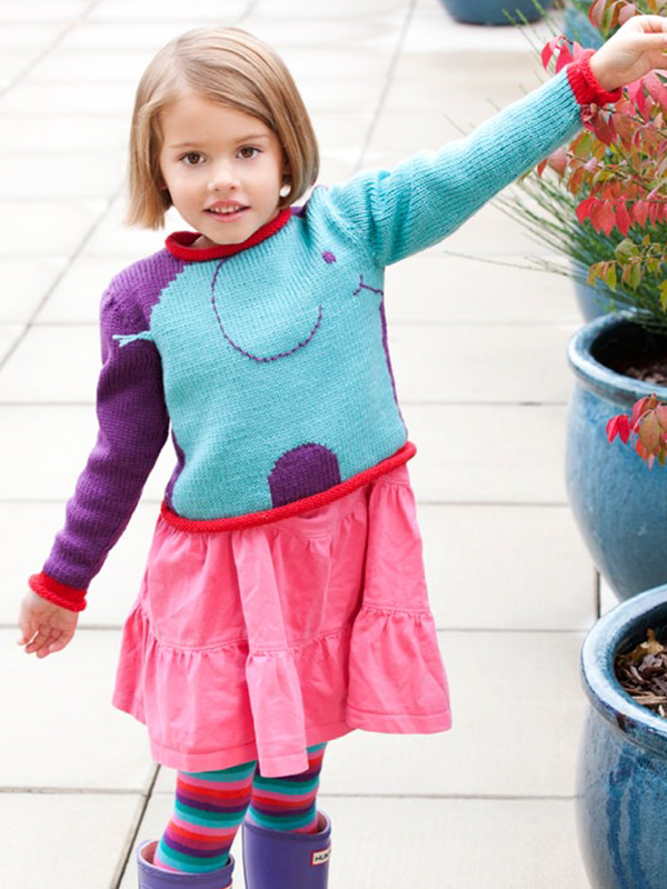 Free Knitting Pattern for Elephant Sweater