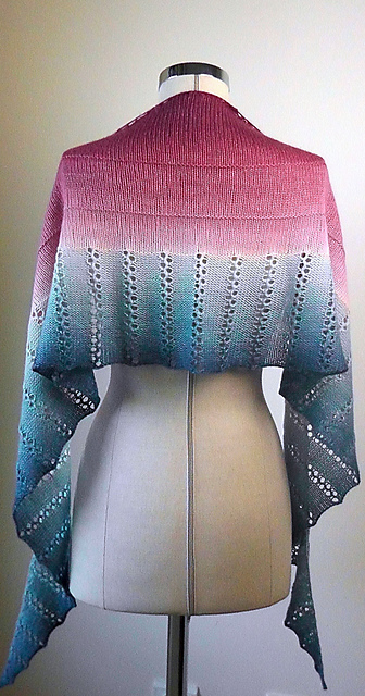 Knitting pattern for Spearment Tea Shawl