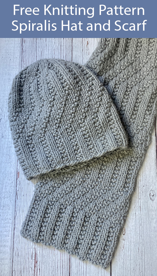 Free Knitting Patterns for Spiralis Hat and Scarf