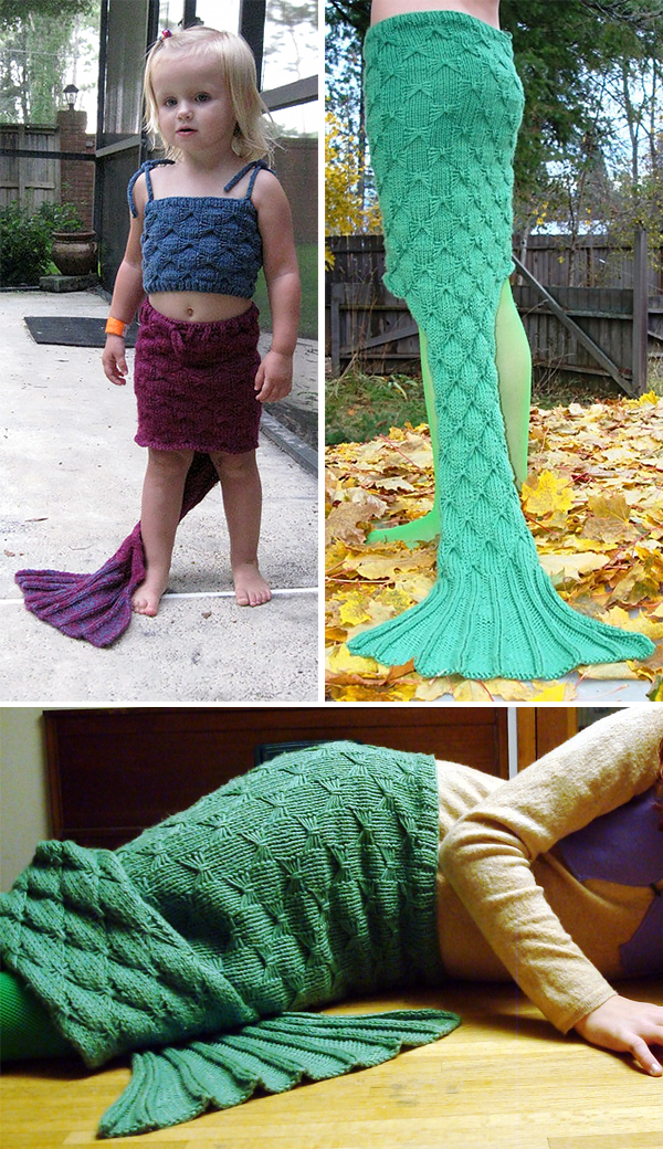Knitting Pattern for Mermaid Skirt and Top