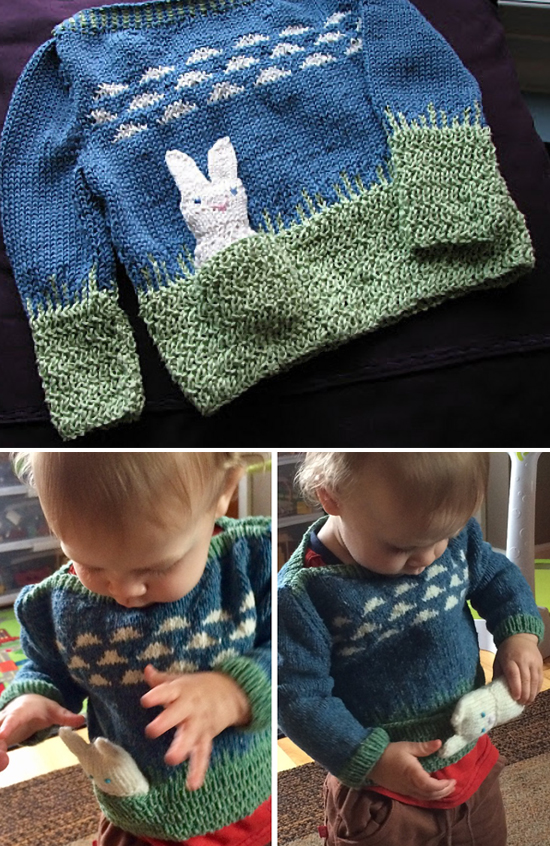 Free Knitting Pattern for Spring Meadows Toddler Sweater
