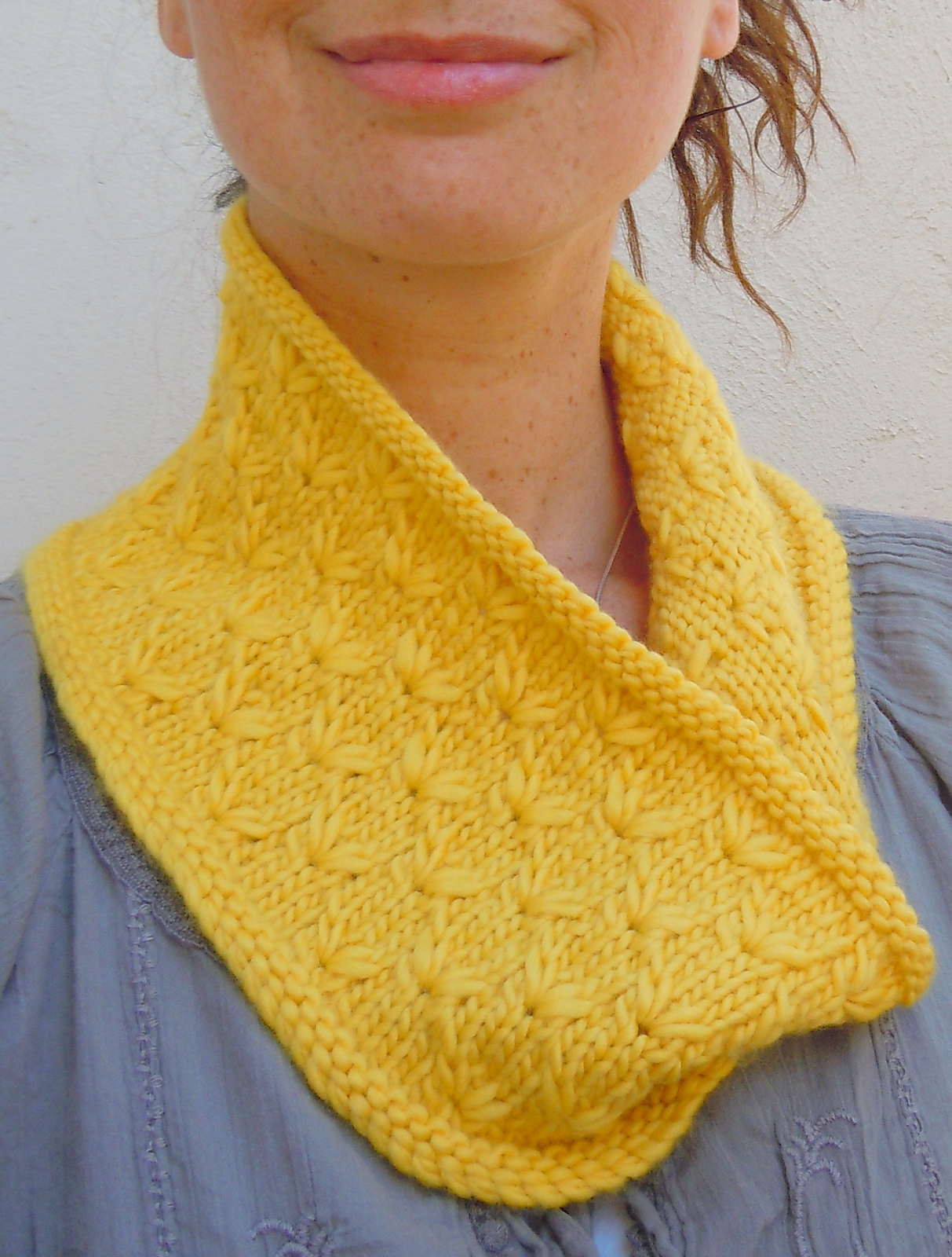 Free Knitting Pattern for Spring Semester Cowl