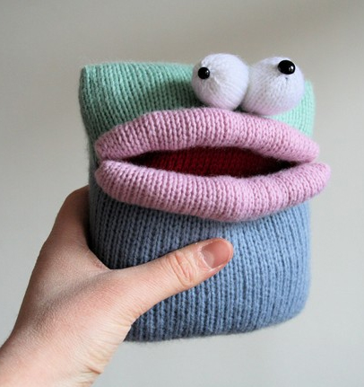 Free knitting together for Square Bellied Monster pouch