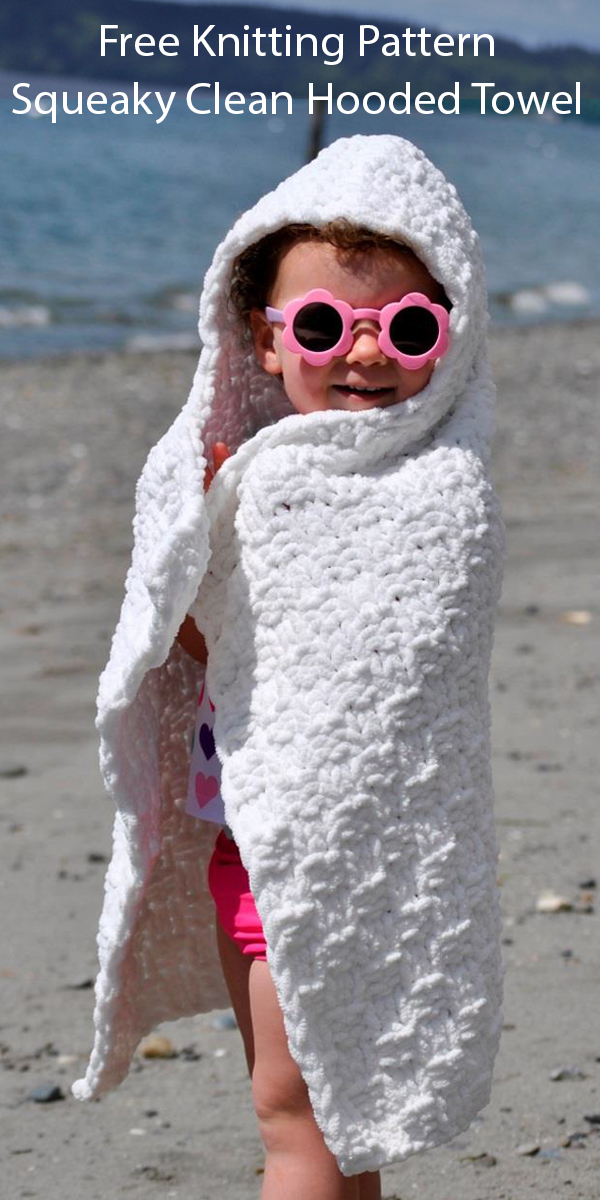 Free Knitting Pattern for Squeaky Clean Hooded Towel
