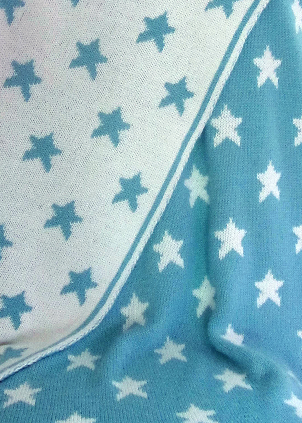 Free Knitting Pattern for Star Baby Blanket