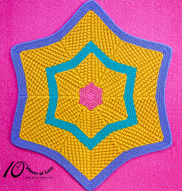 Knitting pattern for Star Light, Star Bright Baby Blanket by 10 Hours or Less