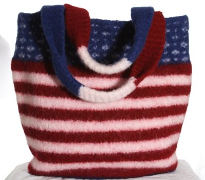 Free knitting pattern for Star Spangled Tote
