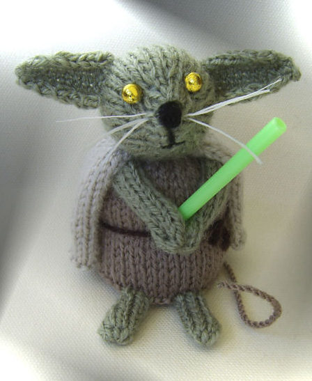 Free Knitting Pattern for Star Wars Jedi Mouse