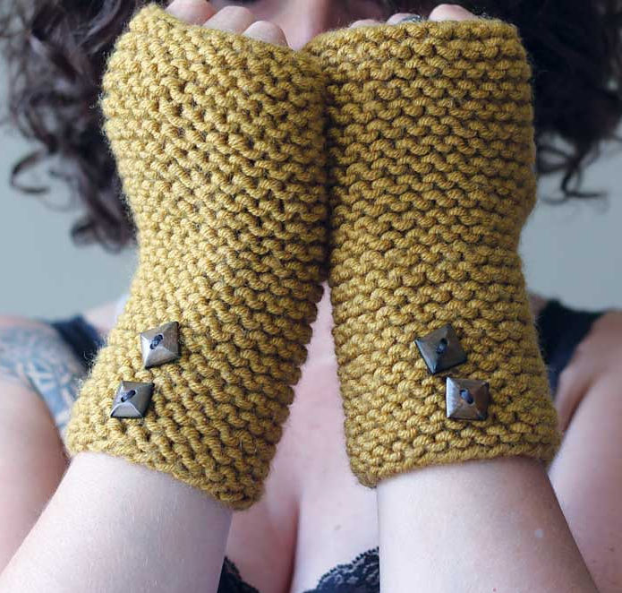 Free Knitting Pattern for Easy Stawamus Mitts