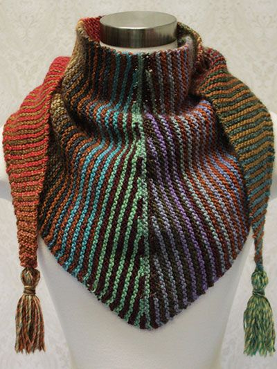 Free knitting pattern for Stripes and Short Rows Scarf