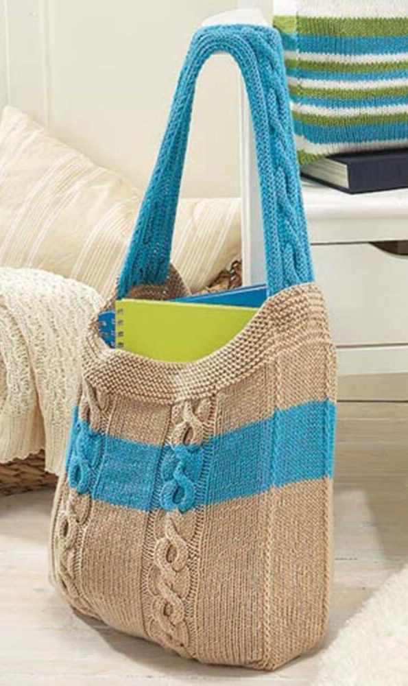 Free Knitting Pattern for Cable Bag
