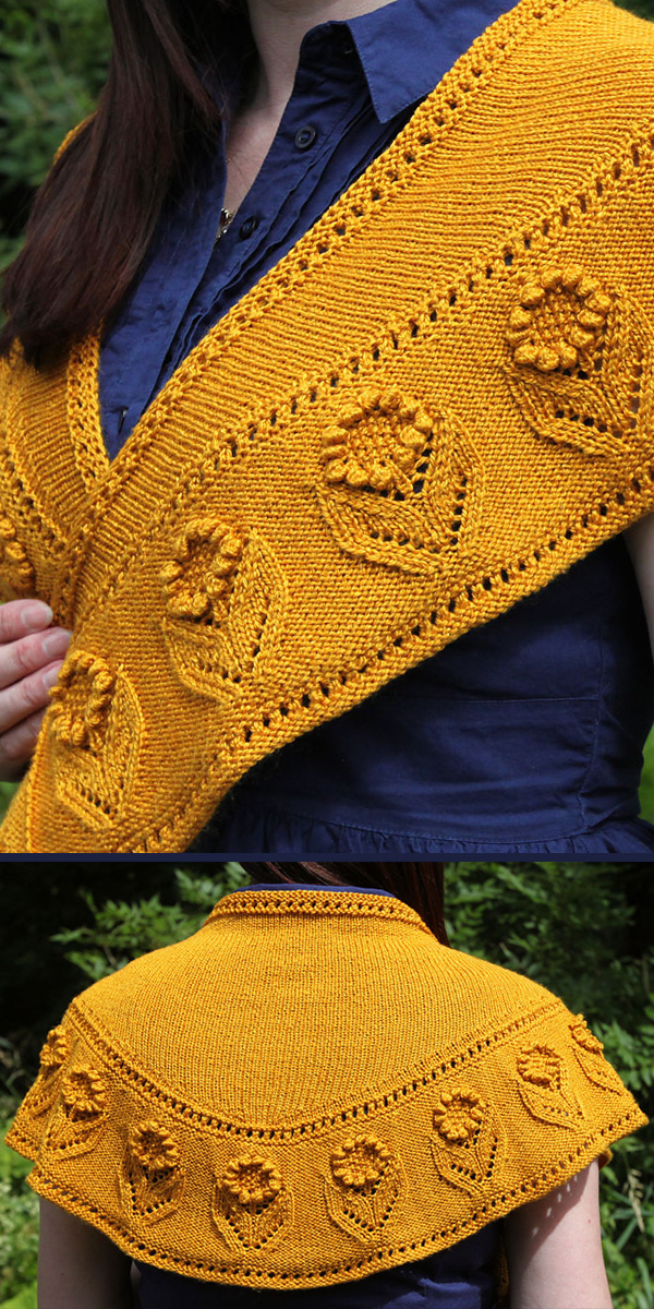Knitting Pattern for Summer Blooms Shawl 