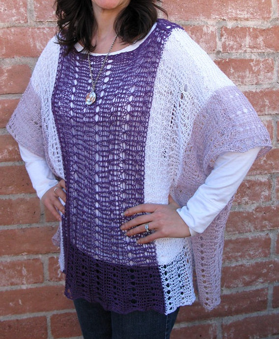 Free Knitting Pattern for Summer Poncho