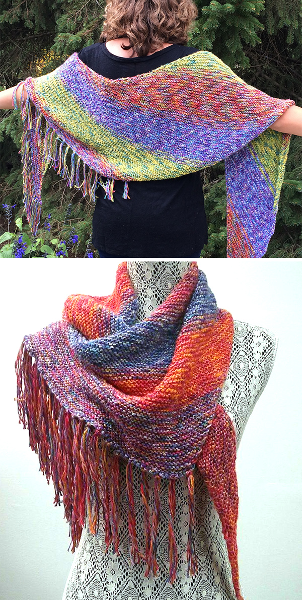 Free Knitting Pattern for Easy Summertime Shawl