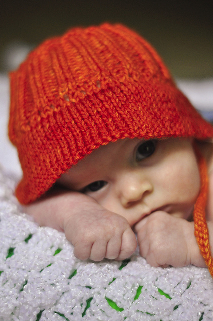 Baby Bucket Hat free knitting pattern and more baby hat knitting patterns