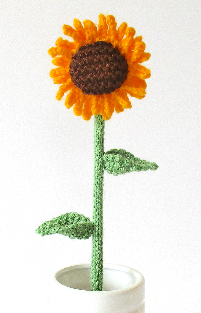 Free Knitting Pattern for Sunflower