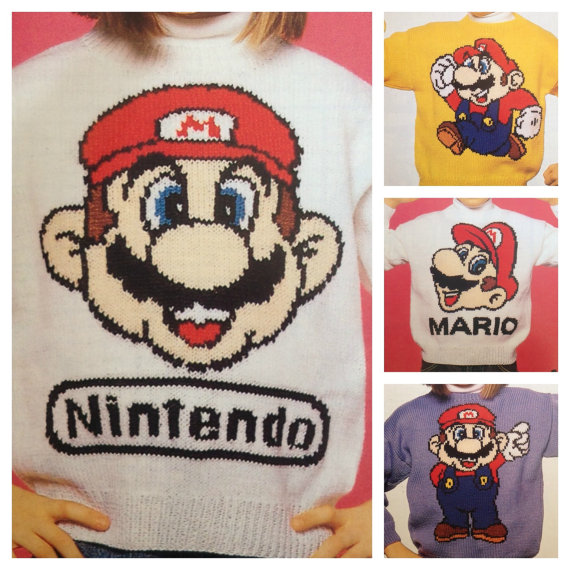 Knitting Patterns for Super Mario Sweaters