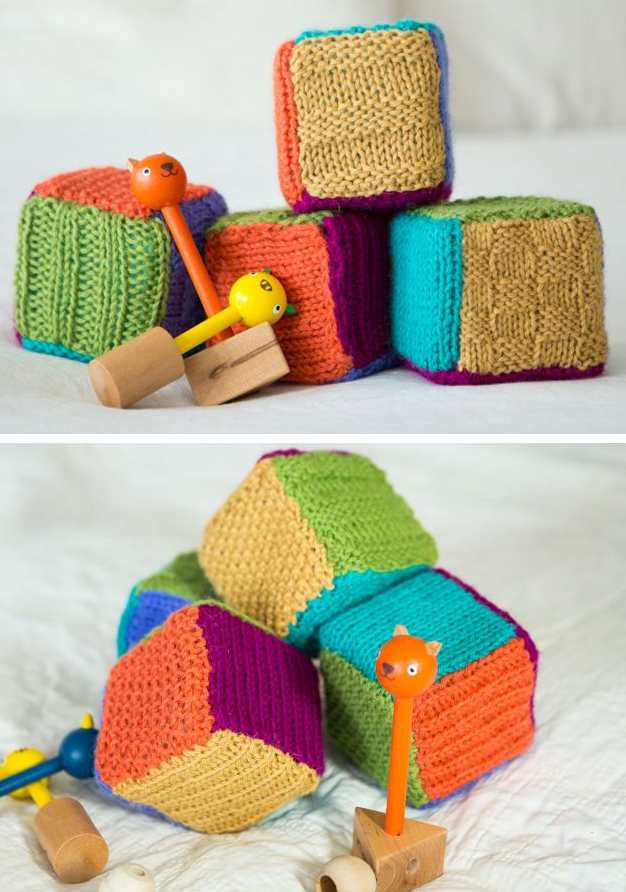 Knitting Pattern for Stitch Sampler Swatch Baby Blocks
